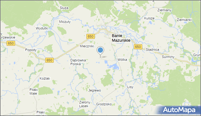 mapa Bakowo, Bakowo na mapie Targeo